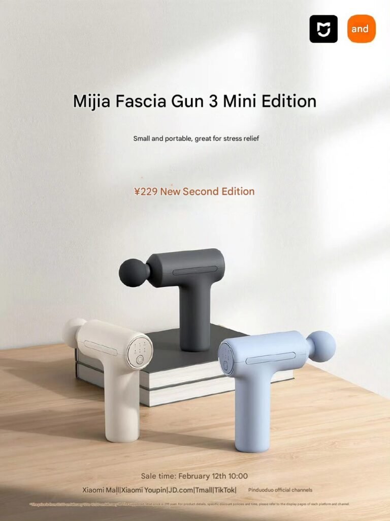 Discover the Xiaomi Mijia Fascia Gun 3 Mini Edition, a portable massage device designed for muscle relief and wellness.