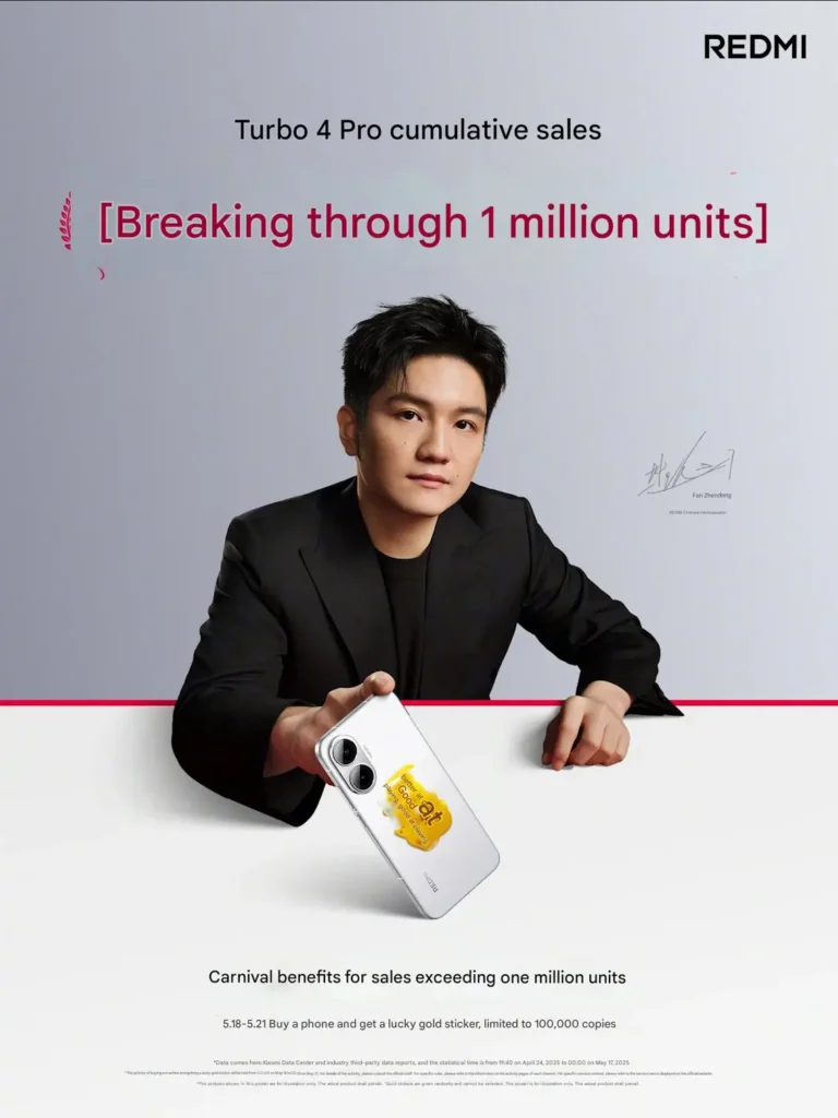 Redmi Turbo 4 Pro Achieves Remarkable 1 Million Sales in Record Time