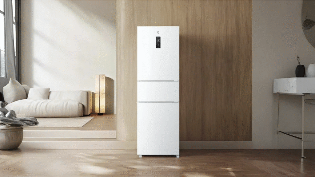 Discover the Mijia 256L Three-Door Refrigerator, a smart and efficient appliance that redefines kitchen convenience and style.