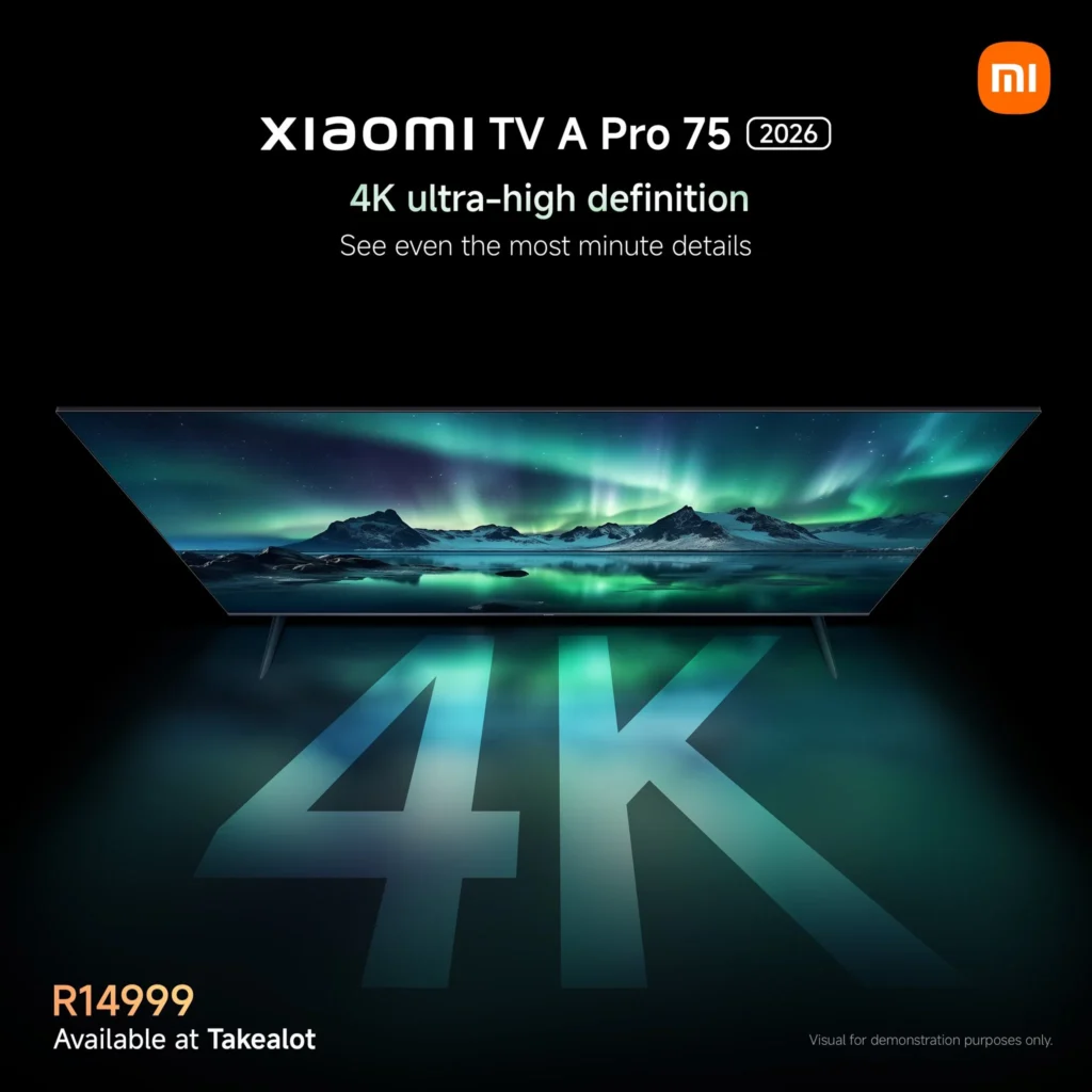 Experience stunning 4K QLED visuals & smooth gaming with the Xiaomi TV A Pro 2026. Google TV, Dolby Audio, & affordable pricing make it a must-have!