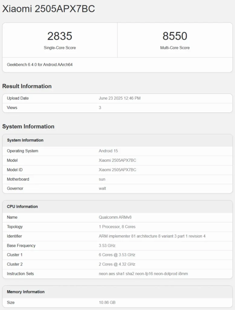Benchmark leaks reveal the Xiaomi Mix Flip 2 outperforms rivals! Snapdragon 8 Elite, massive battery, and Leica cameras. Launching June 26, 2025!