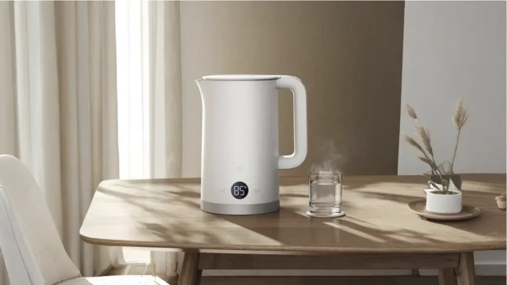 Upgrade your kitchen with the Xiaomi Mijia Electric Kettle 3! Boasting 1800W heating, 4 temperature presets, and smart features, this kettle is a must-have.