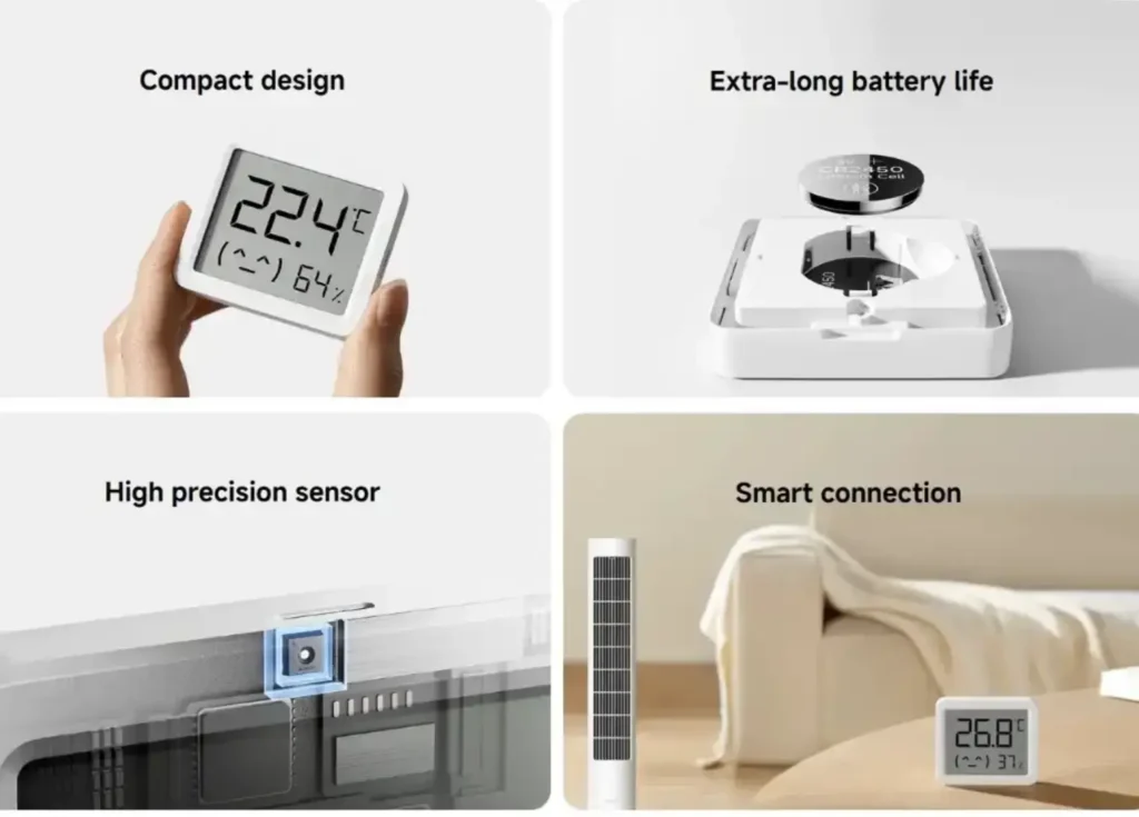 Review of the Xiaomi Smart Temperature & Humidity Monitor 3 Mini: Tiny, smart, and perfect for a comfortable home. Check features & price!