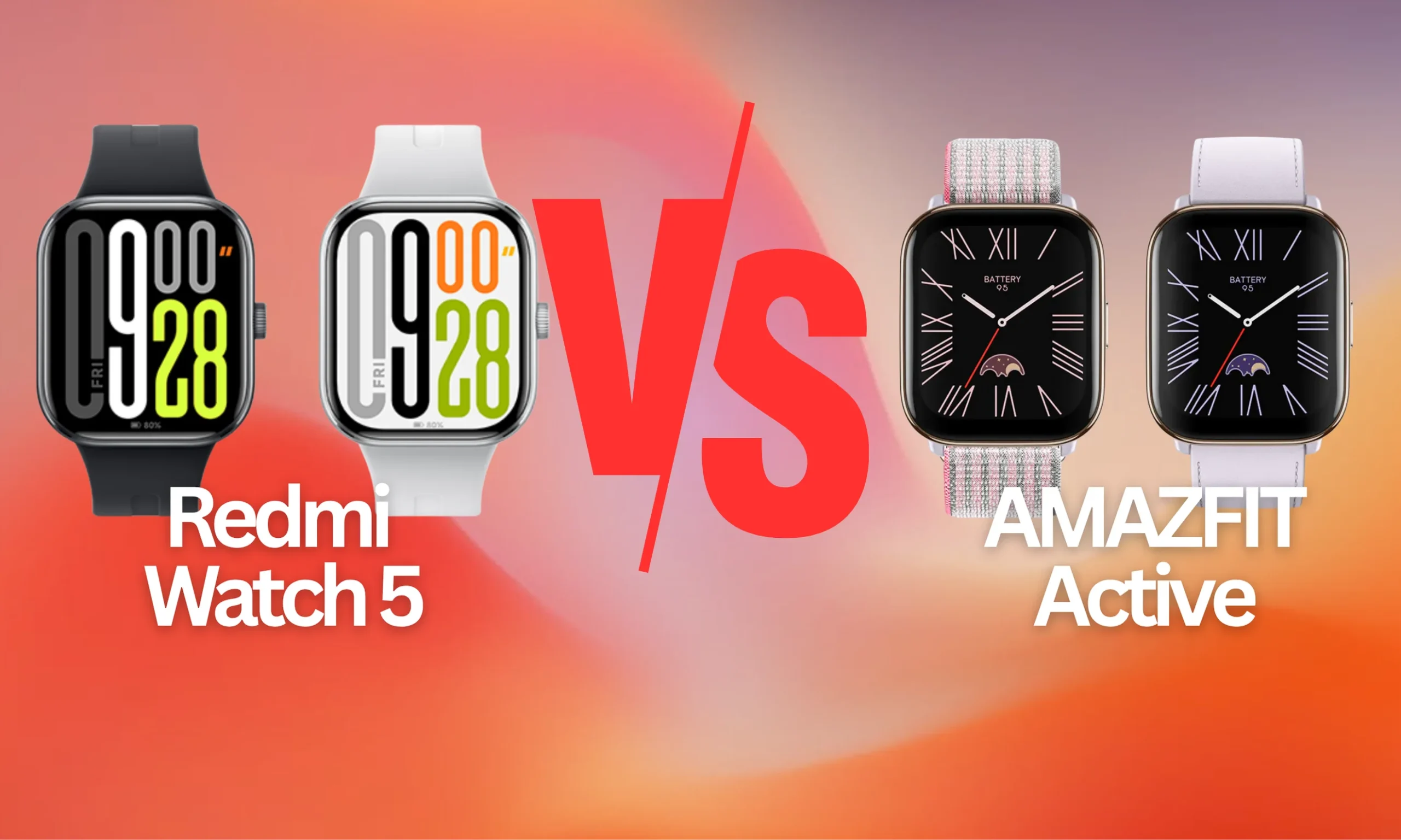 Redmi Watch 5 vs. Amazfit Active