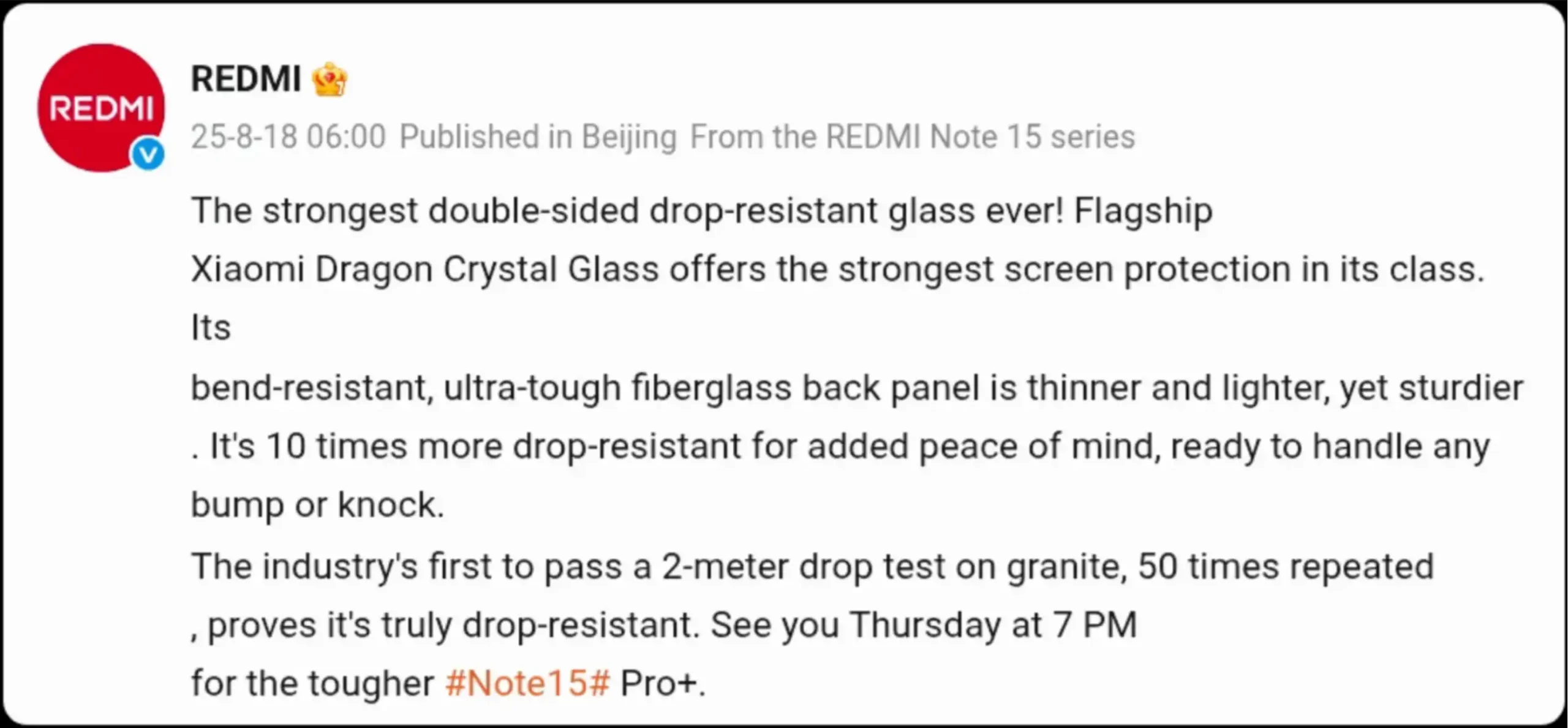 REDMI Note 15 Pro+ durability