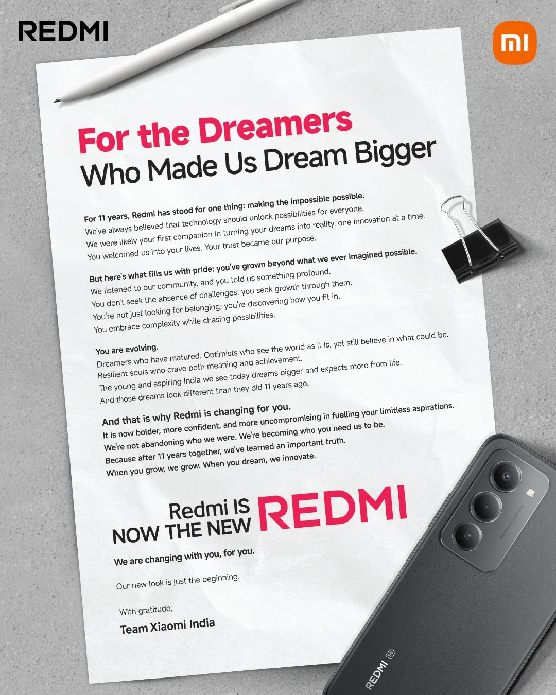 REDMI rebranding