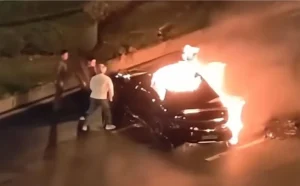 Xiaomi SU7 crash Chengdu - detail 1
