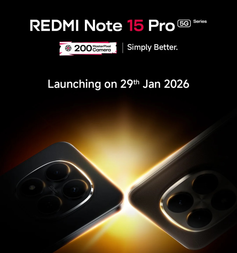 Redmi Note 15 Pro 5G Series is launching in India on January 29, 2026! Discover the mid-range kings with 200MP camera, huge battery, and extreme durability.