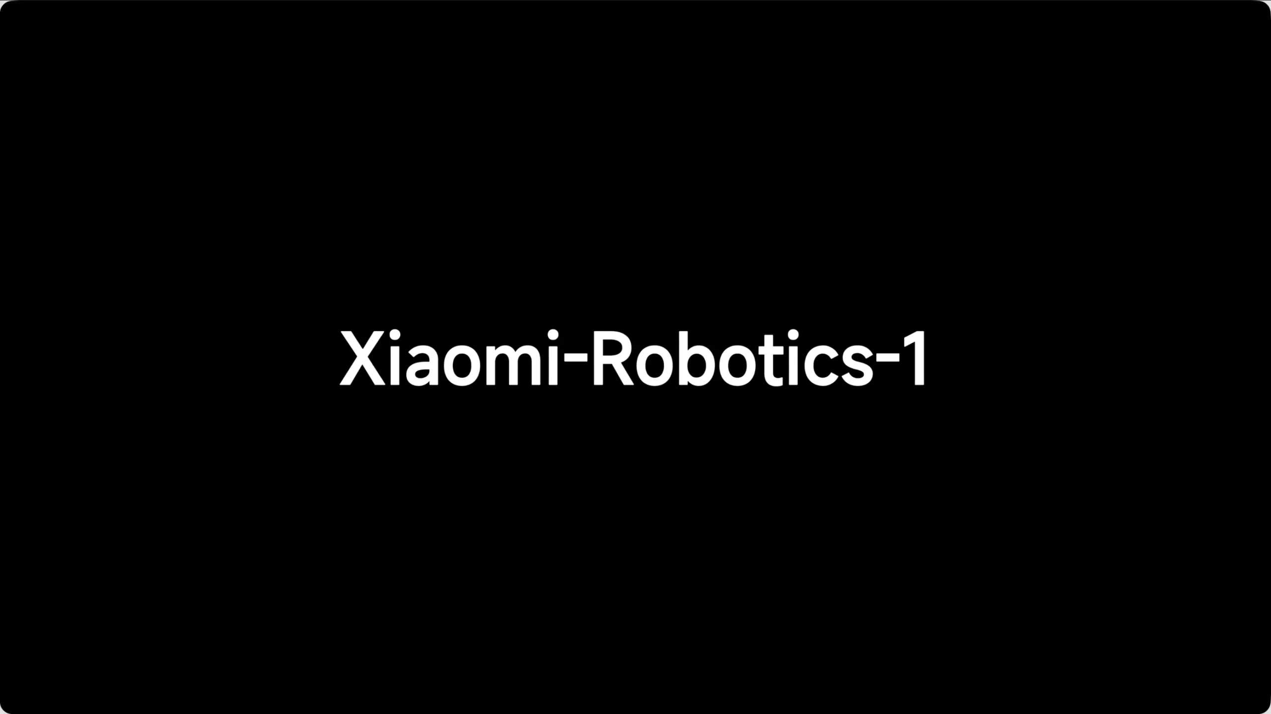 Xiaomi robotics open source